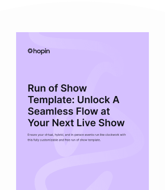 Free Run of Show Template for Events | Hopin